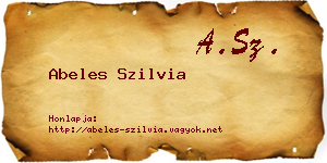 Abeles Szilvia névjegykártya